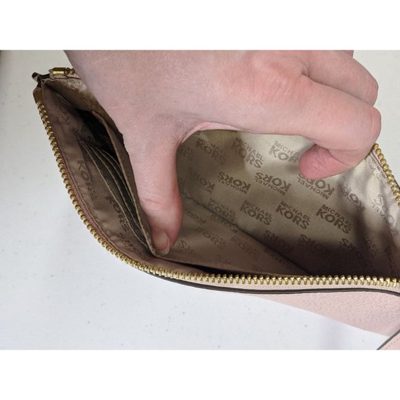 Michael Kors Dusty Rose Leather Wristlet - Picture 3 of 4